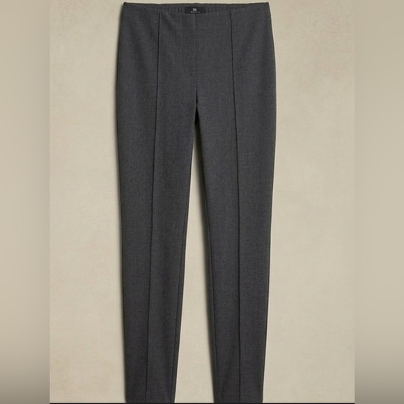 Banana Republic Straight Everywhere Ponte Ankle Pants NWOT Gray - Picture 2 of 3